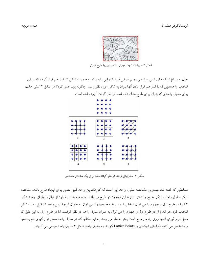 دانلود رایگان جزوه کریستالوگرافی متالورژی