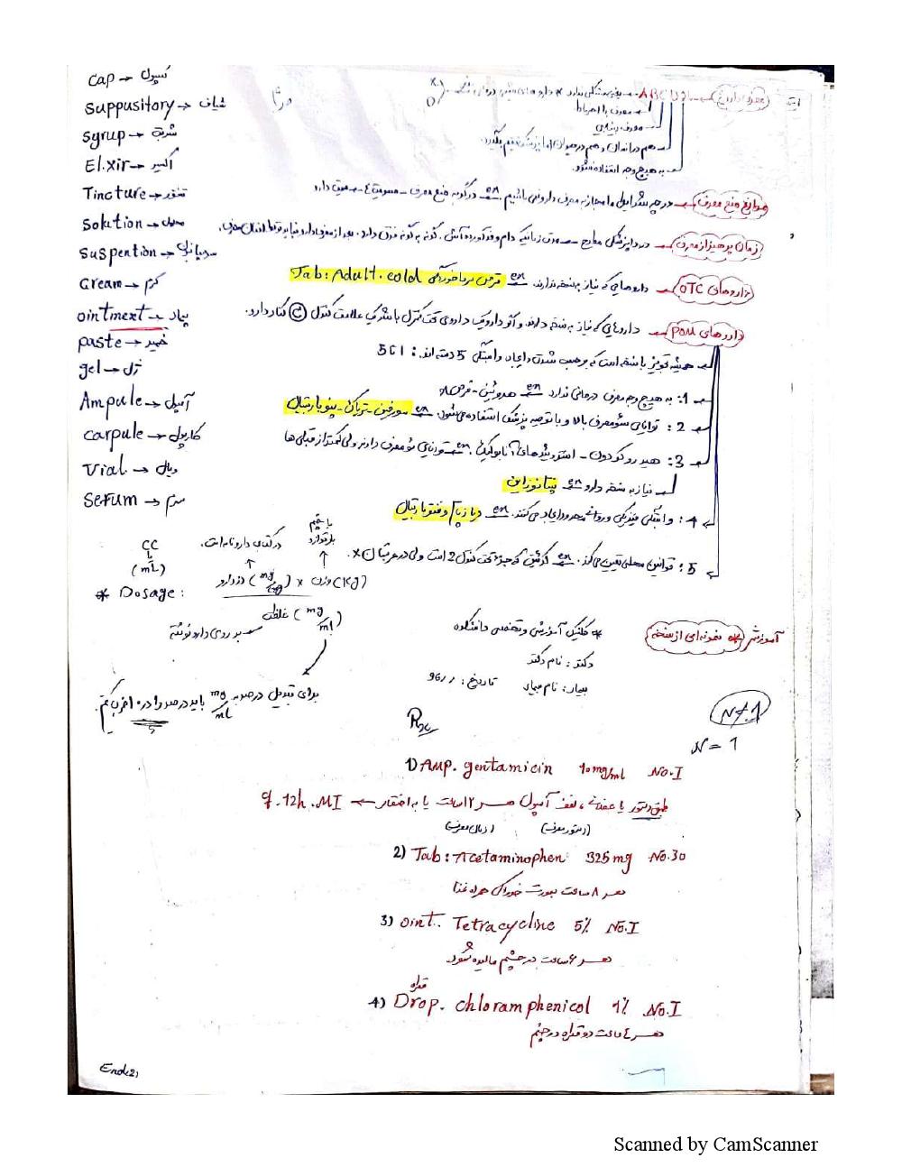 دانلود رایگان جزوه فارماکولوژی۱ (رشته دامپزشکی)
